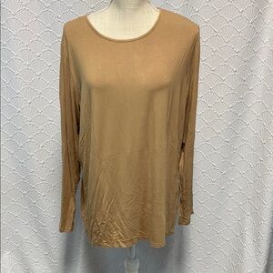Chico's Camel Long Sleeve ultimate tee long sleeve tan‎ khaki comfy stretch